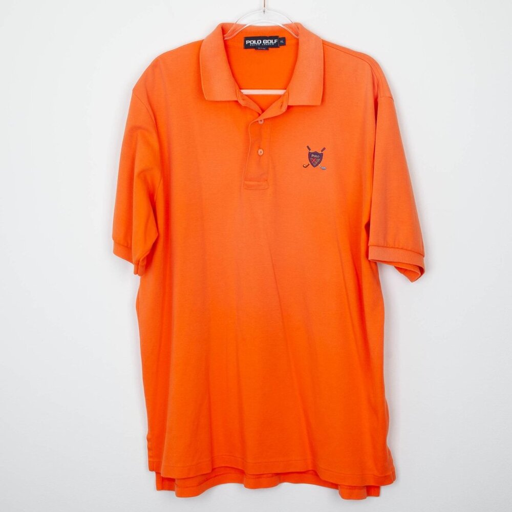 Polo Golf by Ralph Lauren Mens Polo Shirt Size‎ XL Orange Short Sleeve Preppy
